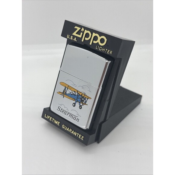 NIB Zippo Stearman Biplane Aircraft Windproof Lighter Made In USA - Picture 1 of 5